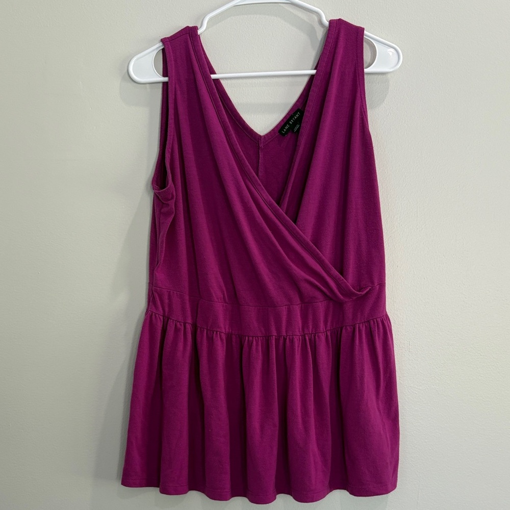Lane Bryant Magenta Sleeveless Top